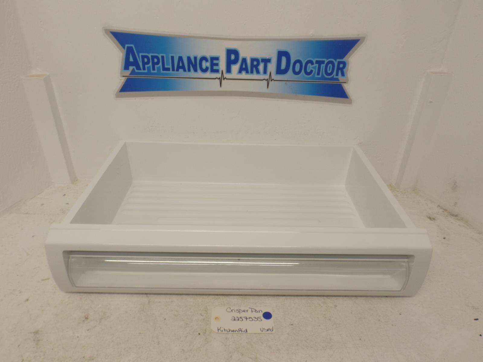KitchenAid Refrigerator 2257535 Crisper Pan Used KitchenAid Refrigerator 2257535 Crisper Pan Used